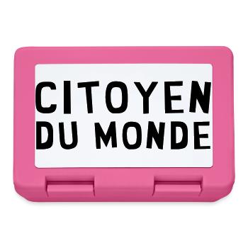 revolution / paix / peuple / voyage / écolo / - Boîte à goûter - rose - Devant