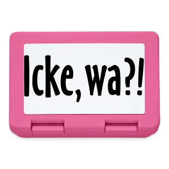 Icke, wa?! Berlin Spruch - Berliner Sprüche - Brotdose - Pink - Vorne