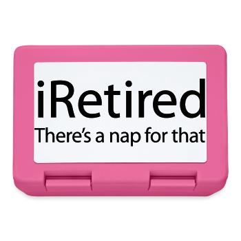 iRetired il y a une sieste pour cette drôle de retraite - Boîte à goûter - rose - Devant
