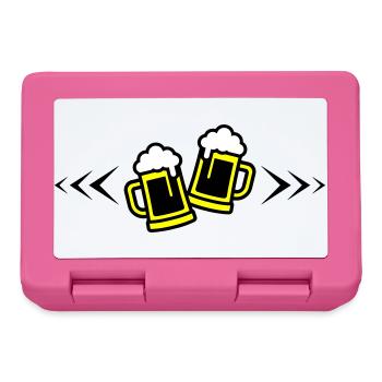 Bier Anstoßen Symbol Bierkrug - Brotdose - Pink - Vorne