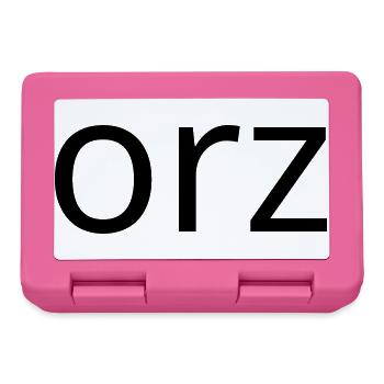 orz emoticon despair ASCII classic - Lunchbox - pink - Front