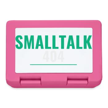 Sysadmin Geschenk – 'Smalltalk 404' T-Shirt - Brotdose - Pink - Vorne