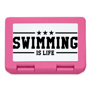 swimming is life ! - Boîte à goûter - rose - Devant