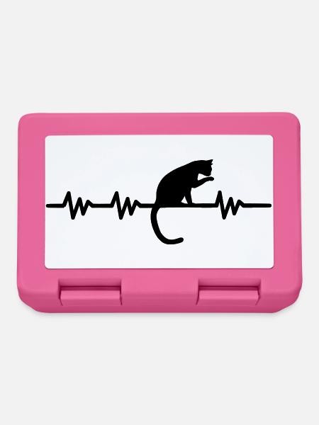 Heartbeat - cat - Lunchbox - pink
