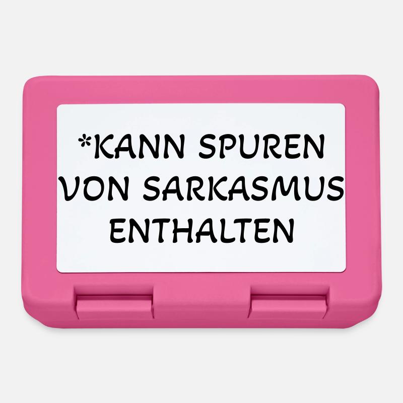 sarkasmus spuren spruch humor - Brotdose - Pink