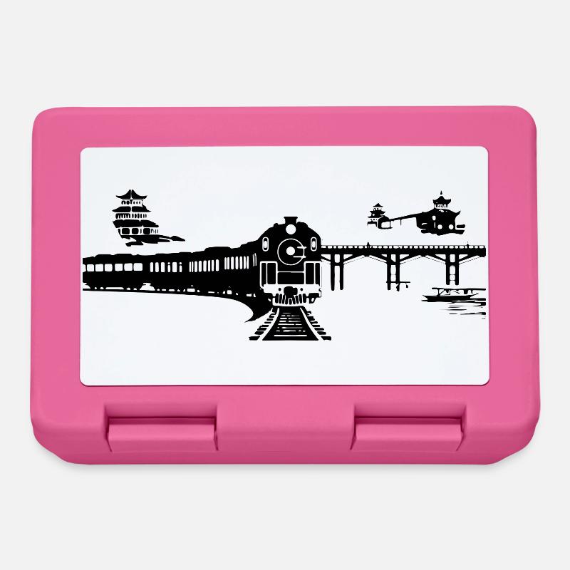 Eisenbahn - Brotdose - Pink