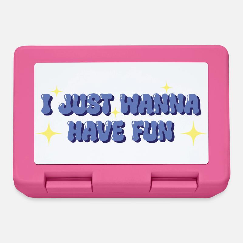 I Just Wanna Have Fun – Verspieltes Statement - Brotdose - Pink