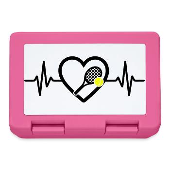 Tennis Heart Racket Ball Sports Passion - Lunchbox - pink - Front
