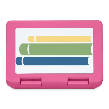 Stack of Books Colorful Flat Design - Lunchbox - pink - Front