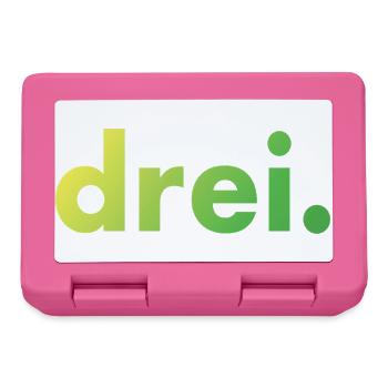3. Geburtstag Kindergeburtstag Drei - Brotdose - Pink - Vorne