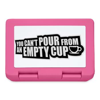 On ne peut pas verser dans un gobelet vide Soins personnels - Boîte à goûter - rose - Devant