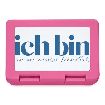 Ich bin nur aus Versehen freundlich - Brotdose - Pink - Vorne