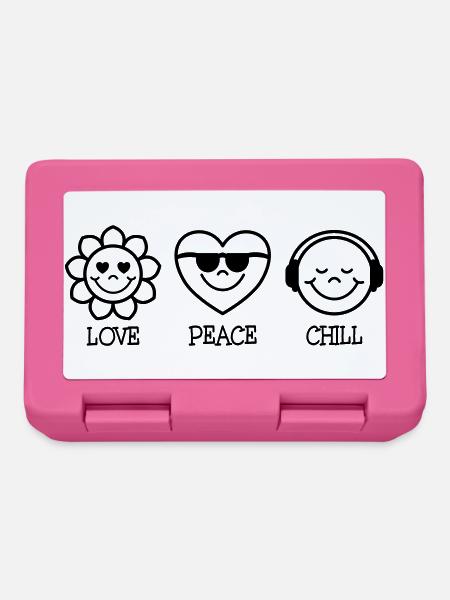 Love Peace Chill - Brotdose - Pink