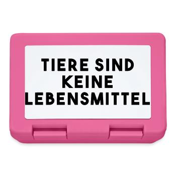 Vegan Spruch - Brotdose - Pink - Vorne