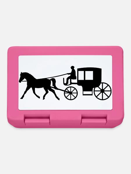 kutsche kutscher transport - Brotdose - Pink