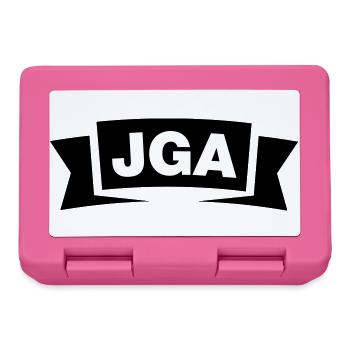Emblème / Logo de l’enterrement de vie de garçon - Boîte à goûter - rose - Devant