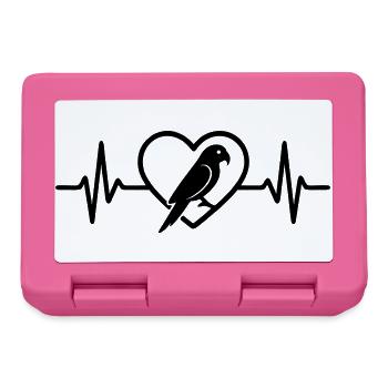 Parrot Heart - Lunchbox - pink - Front