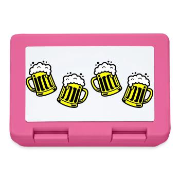 Bier Bierkrug Prost Comic - Brotdose - Pink - Vorne