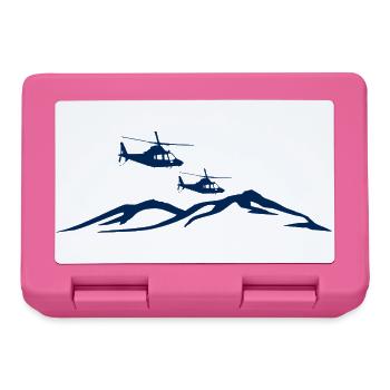 Helikopter Berg Pilot - Brotdose - Pink - Vorne