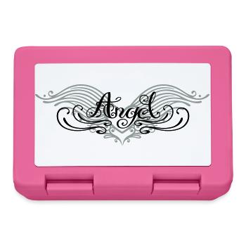 Elegant Angel Wings with Ornamental Design - Lunchbox - pink - Front