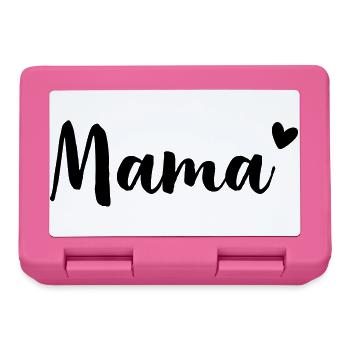 Mama Herz - Geschenkidee - Muttertag Geburtstag - Brotdose - Pink - Vorne