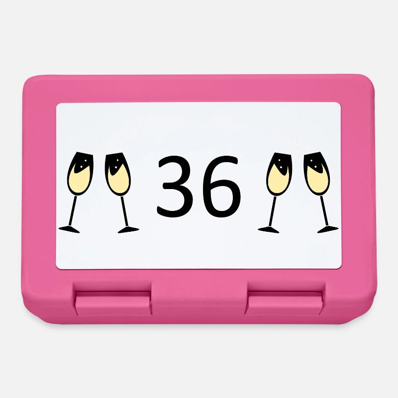 36e anniversaire 36 ans anniversaire numéro 36 - Boîte à goûter - rose