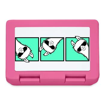 Lama Cool Guckend Sonnenbrille Trio Freunde Team - Brotdose - Pink - Vorne