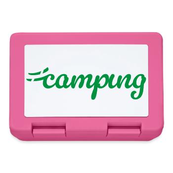 Camping Hashtag Camper Van Life Campsite Fan - Lunchbox - pink - Front