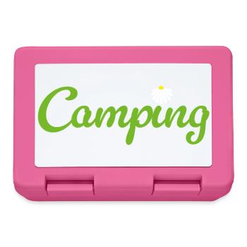 Citations de camping-campeur de fleurs de camping Vie estivale en van de loisir - Boîte à goûter - rose - Devant