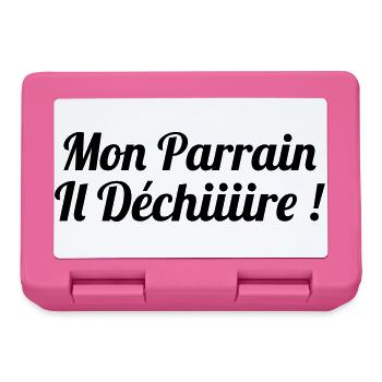 Mon Parrain il déchiiire ! - Boîte à goûter - rose - Devant