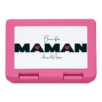 Bonne fête MAMAN. Fête des mères Joyeuse fête mère - Boîte à goûter - rose - Devant