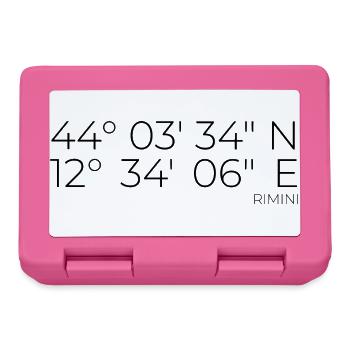 coordinates Rimini, Italy - Lunchbox - pink - Front