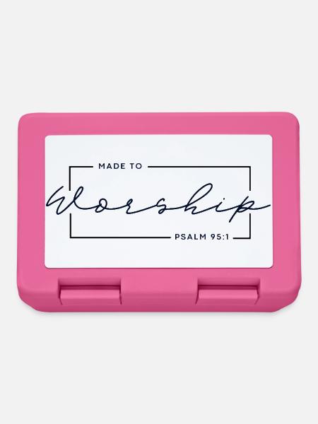 🙏Made to Worship - Psalm 95:1 Christian T-Shirt - Lunchbox - pink