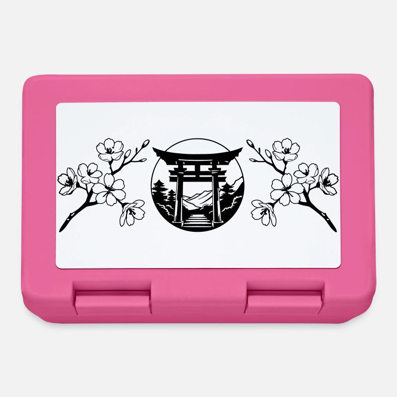 Jardin du Japon et fleur de sakura - Boîte à goûter - rose
