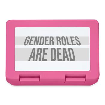 Gender Roles Are Dead Statement Freedom Saying - Lunchbox - pink - Front
