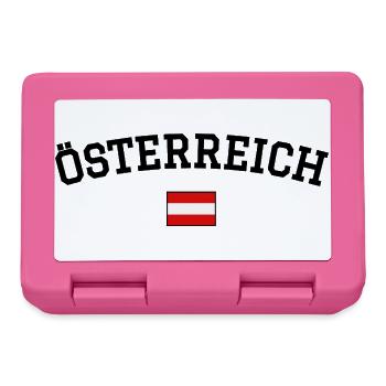 Drapeau Autrichien Dessin Noir - Boîte à goûter - rose - Devant
