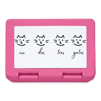 eins zwei drei katzen - Brotdose - Pink - Vorne
