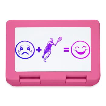 Geschenkidee für einen Tennis mit Tennis - Brotdose - Pink - Vorne