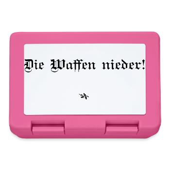 Bertha von Suttner - Die Waffen nieder! - Brotdose - Pink - Vorne