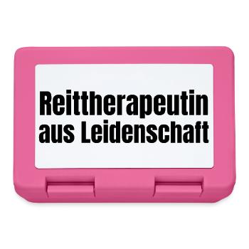 Reittherapeutin aus Leidenschaft Reiten Geschenk - Brotdose - Pink - Vorne
