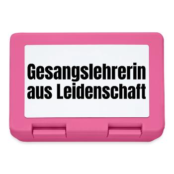 Gesangslehrerin aus Leidenschaft Gesang Geschenk - Brotdose - Pink - Vorne