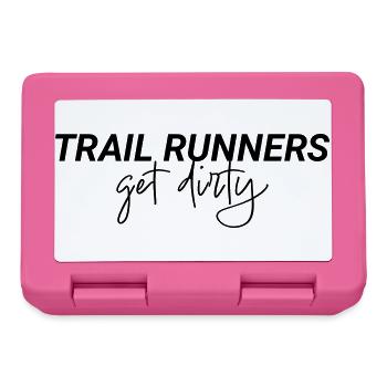 Trail Runners Get Dirty Spruch - Brotdose - Pink - Vorne