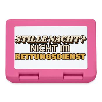 Stille Nacht? Nicht im Rettungsdienst - Retro - Brotdose - Pink - Vorne