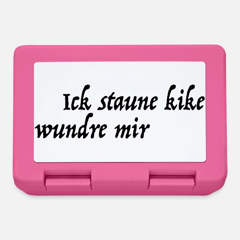 Ick staune kike wundre mir - Brotdose - Pink