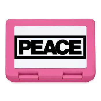 Typo PEACE Kontur 1C - Brotdose - Pink - Vorne
