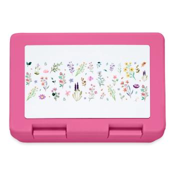 Midnight Bloom Botanical Print - Lunchbox - pink - Front