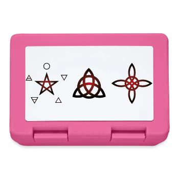 Wicca-Symbole – Mystische Kunst - Brotdose - Pink - Vorne