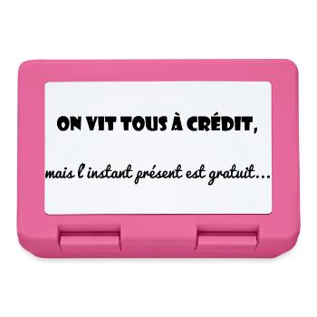 CITATION. MESSAGE. HUMOUR. CITATIONS DRÔLES - Boîte à goûter - rose - Devant