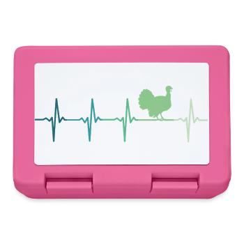 turkey heartbeat turkey - Lunchbox - pink - Front
