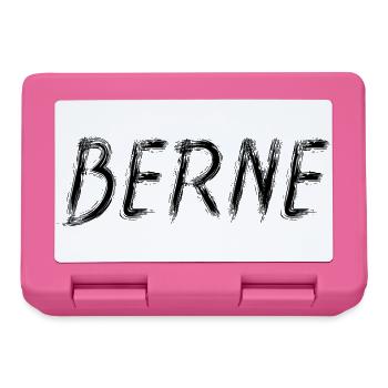 Bern Swiss Style Grunge Brush Black - Brotdose - Pink - Vorne